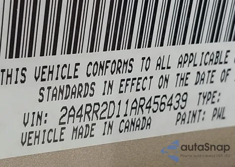 2010 Chrysler Town & Country New Lx z USA, uszkodzony, nr VIN 2A4RR2D11AR456439